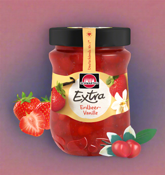 Premium Vegan  Strawberry & Vanilla Jam